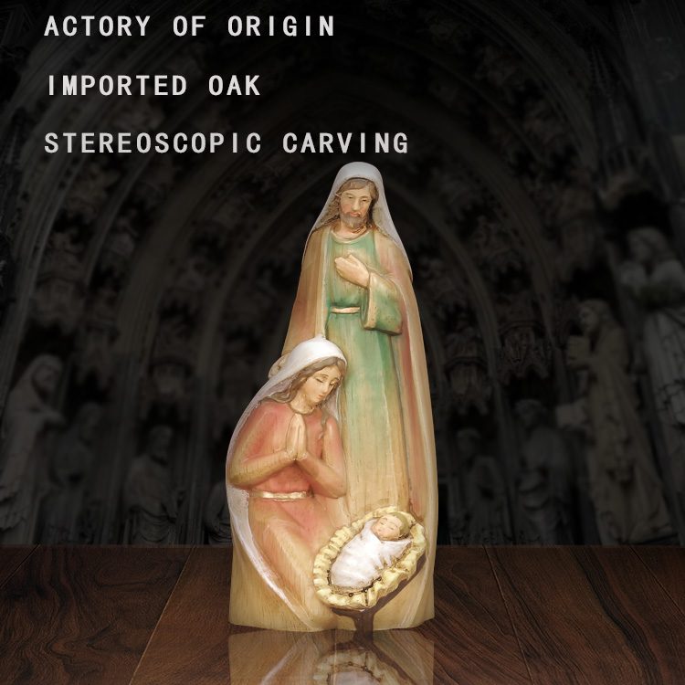 A beautifully hand - made religious sculpture of the Nativity of Jesus